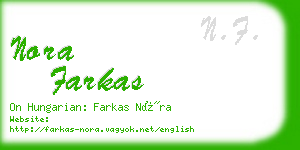 nora farkas business card